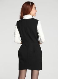 韓范小香風玫瑰花釘珠連衣裙 甜美修身，演繹時尚優雅